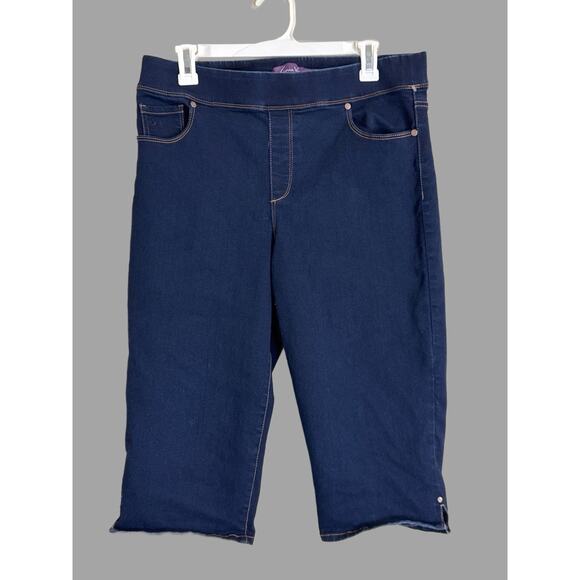 Gloria Vanderbilt Avery Skimmer Size 12 Jean Capris - Picture 1 of 10